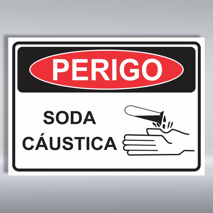 PLACA DE PERIGO | SODA CÁUSTICA